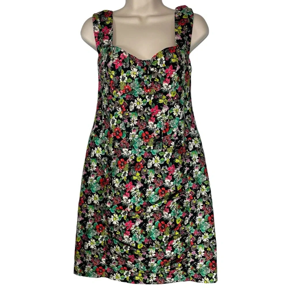 Nanette Lepore sleeveless bright floral “lollipop” dress sz 10 - Picture 1 of 13
